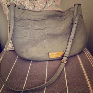 Marc Jacobs Grey Leather Hobo Bag